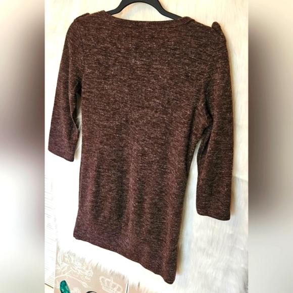 Vintage Warm Mocha Knit Mimi Sweater Dress/Tunic - Picture 5 of 7